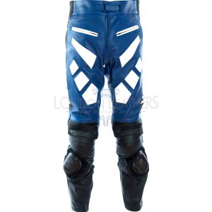 Yamaha Blue Leather Motorcycle Trouser Pant